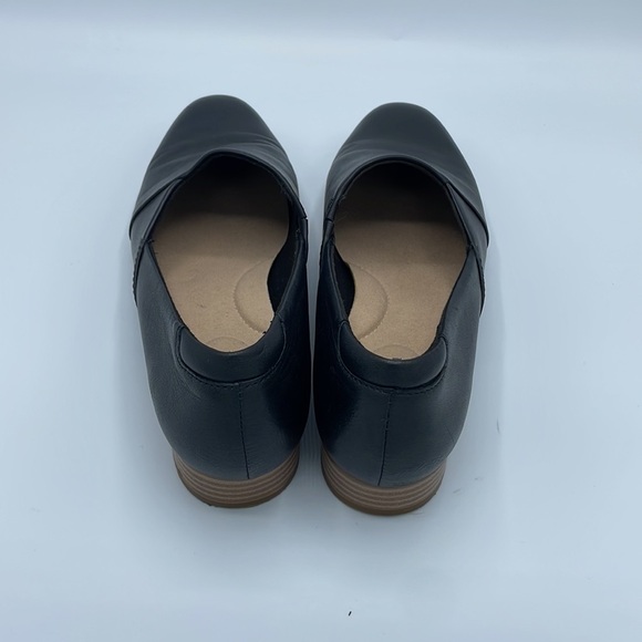Clarks Juliet Palm Black Leather Slip On Loafer - Picture 2 of 7